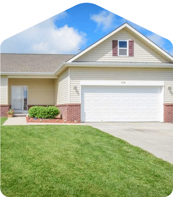 Single-story house with garage